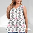 thumbnail image 1 of QUNYINEY Sleeveless Tank Tops Women Vintage Camisole Casual V Neck Tops Flowy Loose Plus Size Tank Tops, 1 of 6