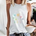 thumbnail image 1 of QUNYINEY Sleeveless Women's Tank Tops Floral Casual Muscle Crewneck Shirts Summer Loose Tank Tops, 1 of 4