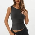thumbnail image 1 of QUNYINEY Sleeveless Womens Tank Top Casual Muscle Solid Crewneck Shirts Slim Tank Tops, 1 of 7