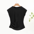 thumbnail image 1 of QUNYINEY Solid T Shirts for Women Crew Neck Sleeveless Casual Tops Pullover Soft Loose Shirts, 1 of 5