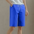 thumbnail image 1 of QUNYINEY Solid Women's Shorts High Waist Elastic Waist Casual Running Shorts Loose with Pockets Drawstring Workout Shorts, 1 of 6
