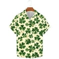 thumbnail image 1 of QUNYINEY St Patricks Day Tshirts Shirts for Men Green Collared Casual Short Sleeve Tops Drop Shoulder Loose Button Down Men's Shirts, 1 of 4