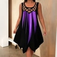 thumbnail image 1 of QUNYINEY Summer Sundresses for Women Beach Casual Graphic Sleeveless Midi Tank Dress Loose Fit Beach Crew Neck Drop Shoulder Cutout Dresses, 1 of 6
