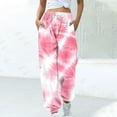 thumbnail image 1 of QUNYINEY Sweatpants Women Tie Dye Joggers High Waisted Baggy Trousers Elastic Waist Casual Loose Fit Drawstring Elastic Bottom Lounge Pants Women, 1 of 5