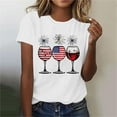 thumbnail image 1 of QUNYINEY Tee Shirts Womens Short Sleeve Independence Day Crew Neck Casual Tops Loose Summer Pullover Women Tops, 1 of 5