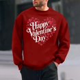 thumbnail image 1 of QUNYINEY Valentine's Day Sweatshirts for Men Crew Neck Red Casual Long Sleeve Tops Loose Drop Shoulder Sweatshirts, 1 of 6