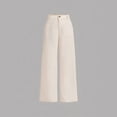 thumbnail image 1 of QUNYINEY Wide Leg Summer Pants for Women Vintage Corduroy Casual Trousers Loose with Pockets Women Chinos Pants, 1 of 5