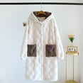 thumbnail image 1 of QUNYINEY Women's Nightgown Soft Plaid Long Sleeve Flannel Nightshirt Long Winter Cute Hooded Loose Womens Sleepwear, 1 of 9