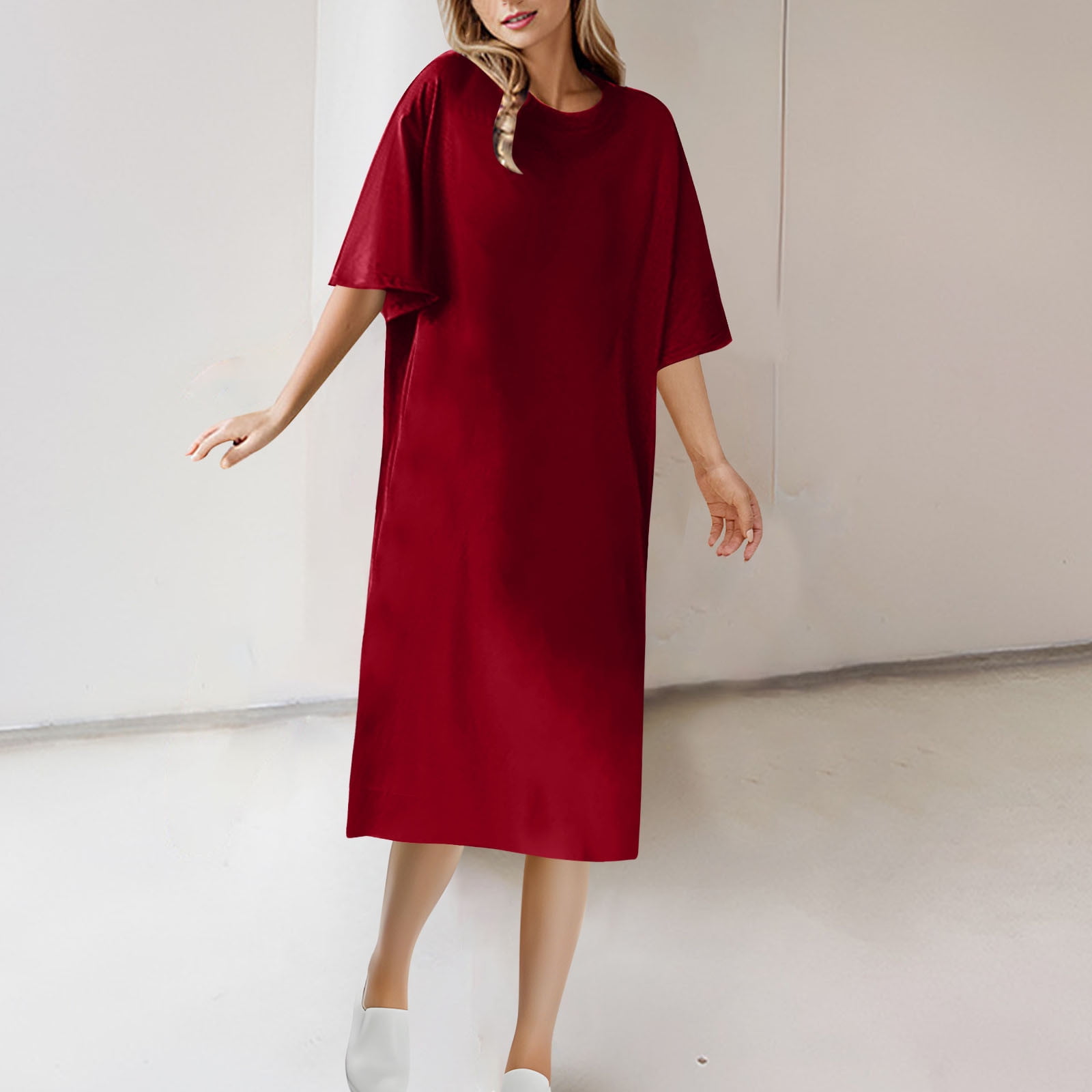 knee length dresses for ladies Anosmum Strap Tie Tent Dress main image 1
