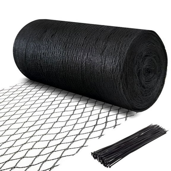 QUOBIAD Bird Netting,25 x 25 FT Garden Netting Bird Net for Chicken Coop, Poultry Netting Fence for Fruit Trees, Plants and Vegetables Against Birds, Deer, Squirrels and Other Animals