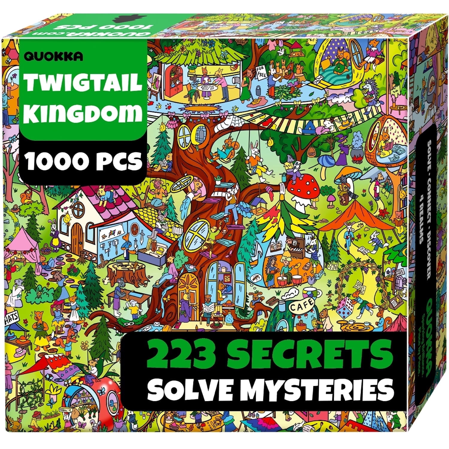 QUOKKA 1000 Piece Puzzle for Adults - Adult Puzzles with 223 Hidden Secrets and Engaging Audio Story