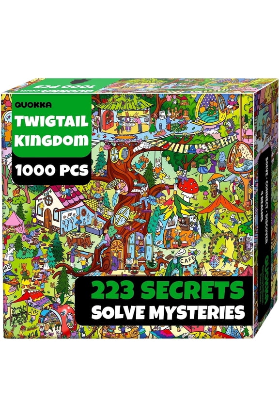 Jigsaw Puzzles for Adults 1000 Pieces - 1000 Adult Puzzles with 223 Hidden Secrets and Engaging Audio Story