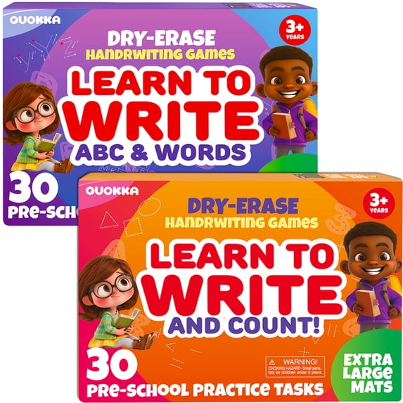 Walmart Writing QUOKKA 2X Set Busy Book Handwriting Practice for Kids - Learn to Write ...