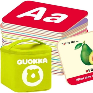 QUOKKA ABC Learning Flash Cards for Toddlers 1-3 -120 Flashcards for Kids in a Bag -Alphabet&Numbers