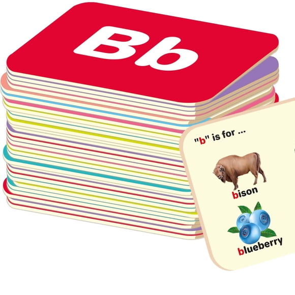 QUOKKA ABC Learning Flash Cards for Toddlers 1-3 -120 Flashcards for Kids in a Bag -Alphabet&Numbers