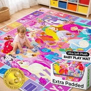 Quokka Baby Play Mat - Non-slip Educational Crawling Play Mat for Babies and Toddlers - Soft Plush Alphabet Mat