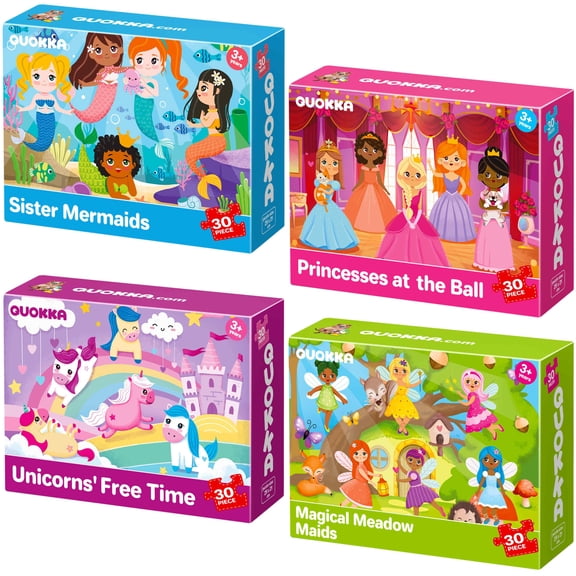 Quokka Puzzles for Kids Ages 3-5 - Meadow Girls 30 Pieces Toddler Jigsaw Puzzle Ages 2-4 Boy and Girl