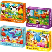 Quokka Kids Puzzles Ages 3-5 - 30 Pieces Toddler Puzzles Ages 2-4 - Animal Jigsaw Puzzle for Kids 4-6 Years Old