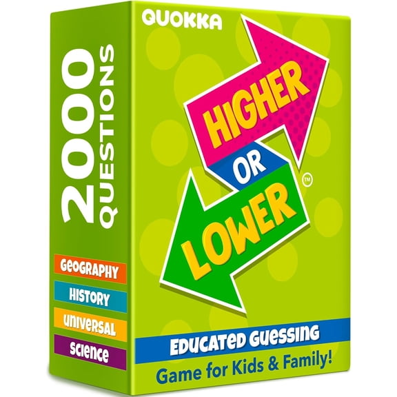 Quokka Board Game for Kids - Family Card Game for Kids and Adults - 4 Set Higher or Lower
