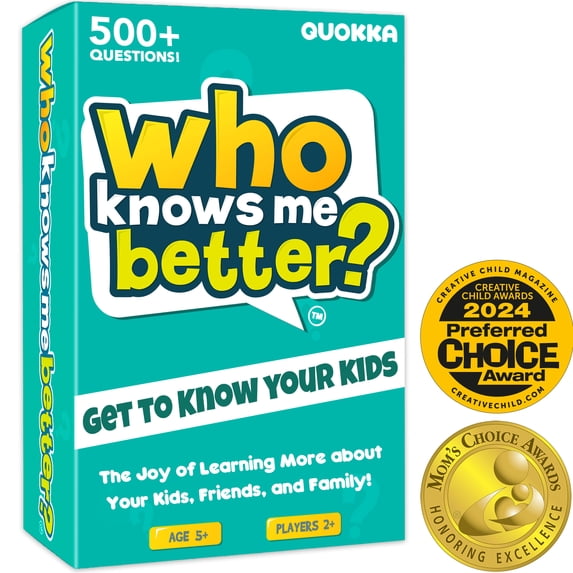 QUOKKA Card Board Game for Kids Ages 5+ and Adults - Who Knows Me Better - Get to Know Your Family