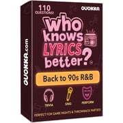 QUOKKA Adult Card Games - Who Knows Lyrics Better? Trivia and Singing Game for Adult