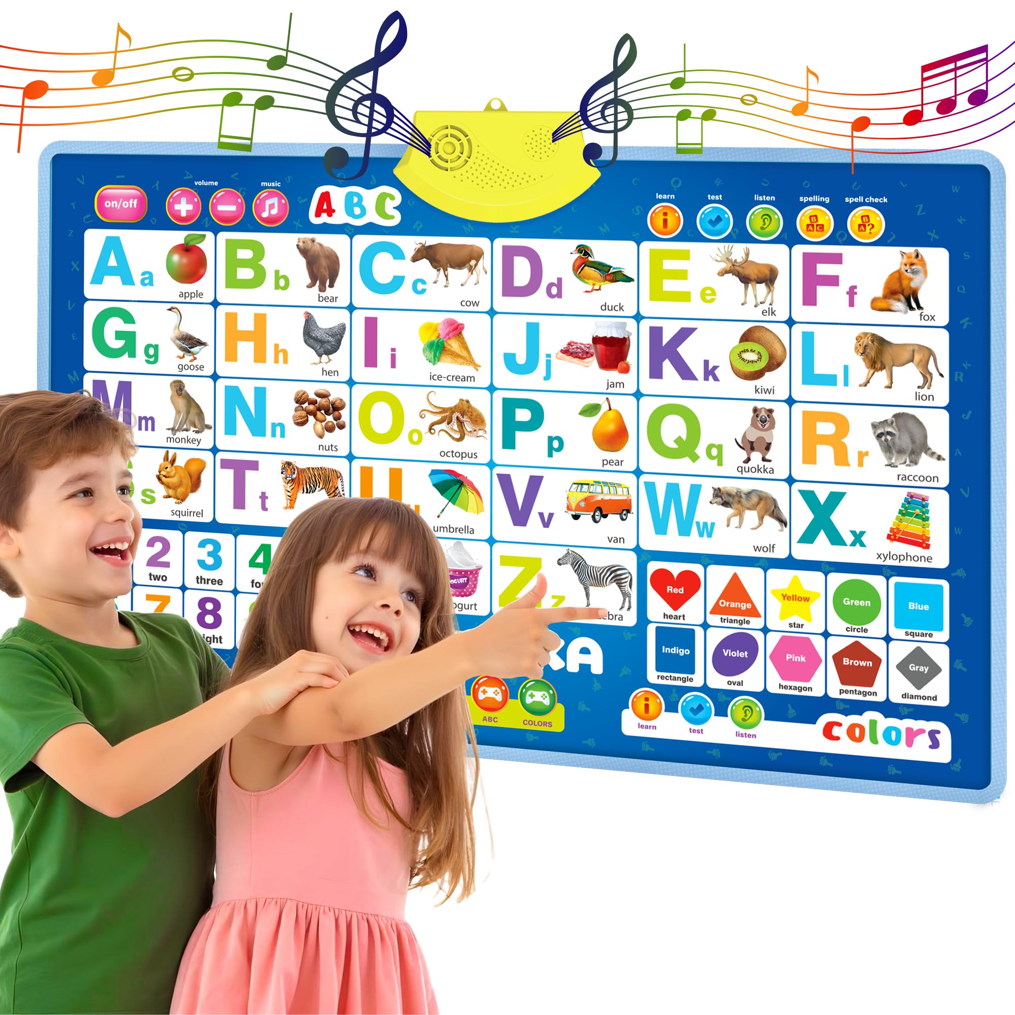 QUOKKA Educational Toys for DHF10 Kids 5-7 Year Old - Blue ABC Chart ...
