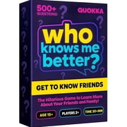 QUOKKA Board Games for Adults and Teens – Who Knows Me Better Classic – Family Trivia Card Game with 95 Cards