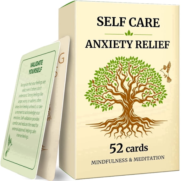 QUOKKA Meditation Cards for Adults – Mindfulness Adult Flashcards for Stress Reduction - Self-Care & Anxiety Relief