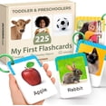 thumbnail image 1 of QUOKKA 225 Toddler Flash Cards with Rings – Alphabet Flashcards for Kids - Toddler Educational Toys for Learning, 1 of 7