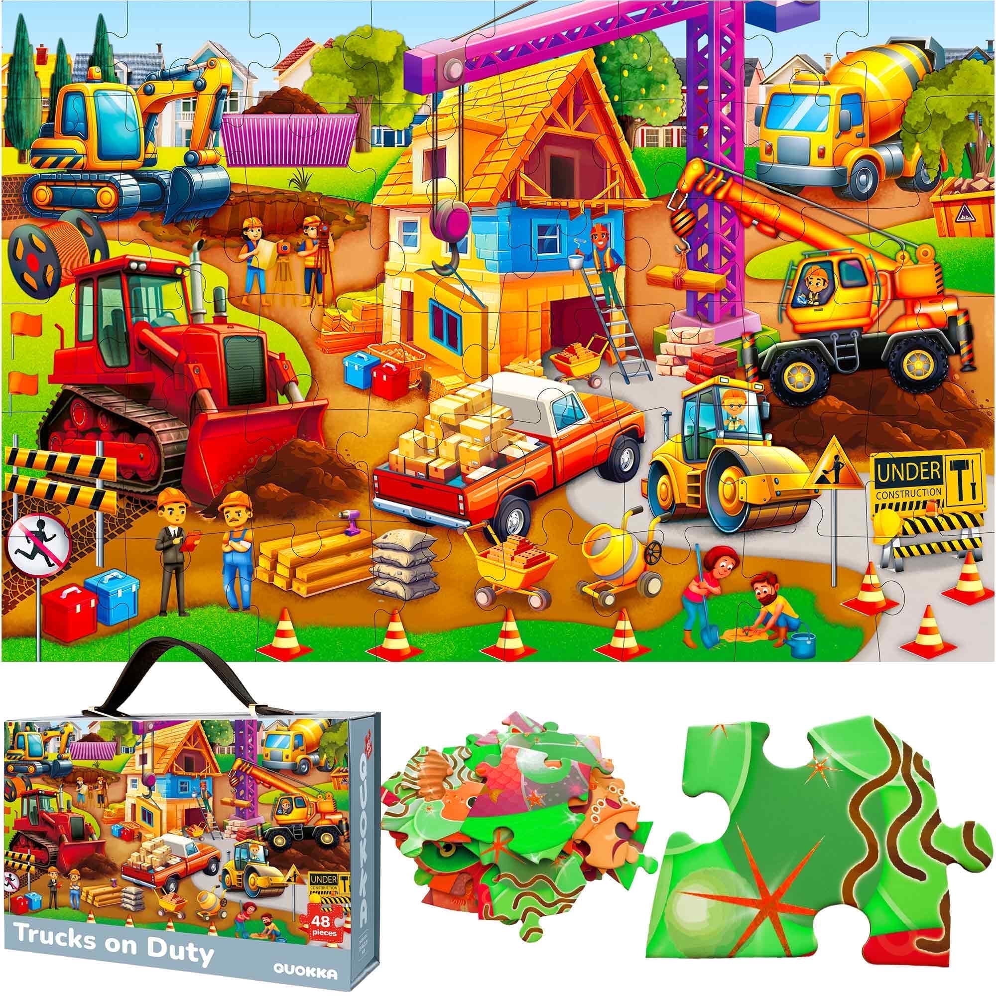Quokka, Puzzles for Kids, 48 Piece Construction Giant Floor, Ages 3-6 ...