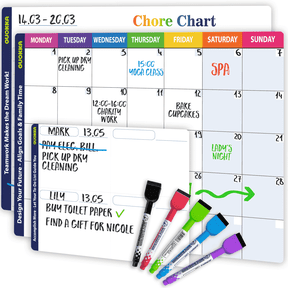 Quokka Magnetic Chore Chart for Family Schedule and Daily Routine