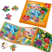 QUOKKA Magnetic Toddler Puzzles, 3 Pack, 36 Pieces