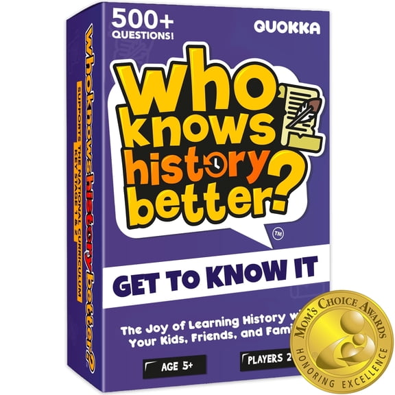 Quokka Card Games for Family - History Quiz - Fun Learning & Educational Questions Card Game
