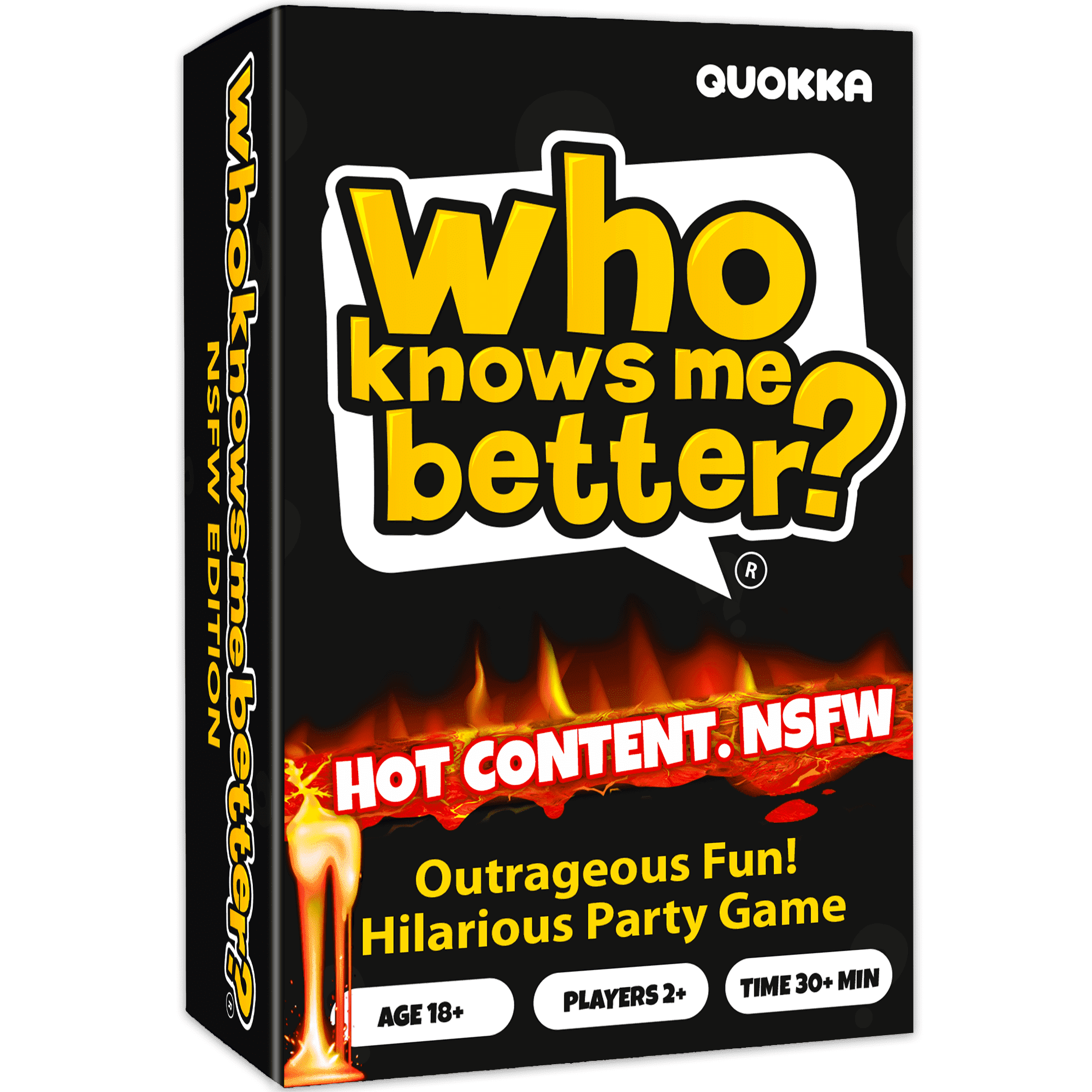QUOKKA Who Knows Me Better? NSFW Edition - Hilarious Party Card Board Game for Students & Adults