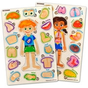 QUOKKA Wooden Puzzles Ages 1 4 - Body Toddler Puzzles 2 4 Years - Educational Toys for Toddler Age 2