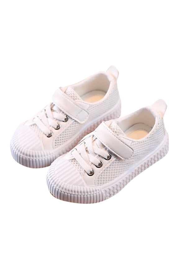 2025 Summer Girls Cute Cartoon Sneakers Floral Mesh Casual Soft Sole Baby Shoes Toddler Slippers Girl Age 0.5-6 Years White,9.5
