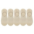 thumbnail image 1 of QUOTAY 5 Pairs Non Silicone Solid Color Boat Socks for Men and Women Breathable Low Cut No Show Socks Men Casual Trainer Socks 04_Beige，One Size, 1 of 4