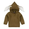 thumbnail image 1 of QUOTAY Baby Boy Sweater Hooded Knit Pullover with Adorable Soft Warm Winter Top for Toddler and Kids Cozy Casual Outerwear Sizes 3-2 Coffee,18-24 Months, 1 of 8