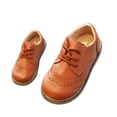 thumbnail image 1 of QUOTAY Black Boys Girls British Style Dress Shoes Children Shoes School Style Casual Shoes Kids Slippers Age 1-6 Brown，2.5-3 Years, 1 of 8