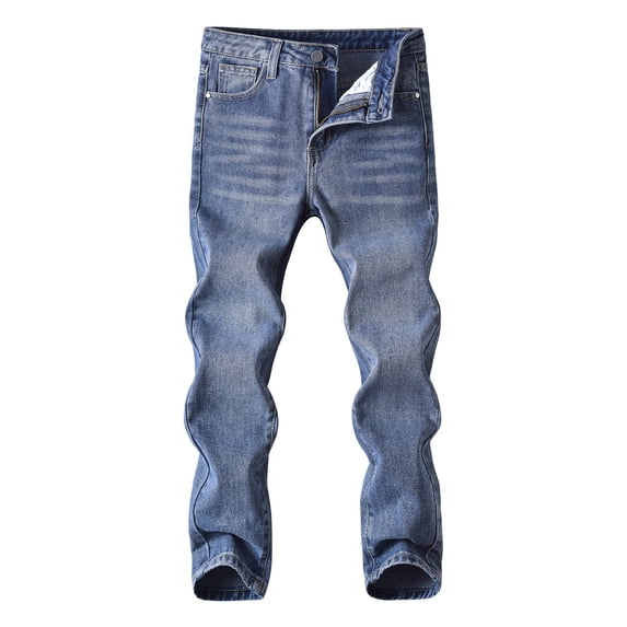 QUOTAY Boys Distressed Jeans High Street Fashion Casual Long Boys Pants for Kids Comfortable Stretch Denim Trousers Spring Autumn 5-14 Years 17_Blue,5-6 Years