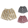 thumbnail image 1 of QUOTAY Boys Shorts Summer Lightweight Casual Striped Toddler Baby Pants for 0-6 Years Outdoor Play Yellow,110, 1 of 6