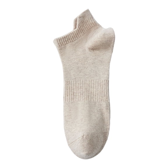 QUOTAY Breathable Low Cut Socks for Men and Women Soft Athletic Casual Socks Mens Socks with Odor Control for Daily Wear Lightweight Comfort Fit 01_Beige，One Size