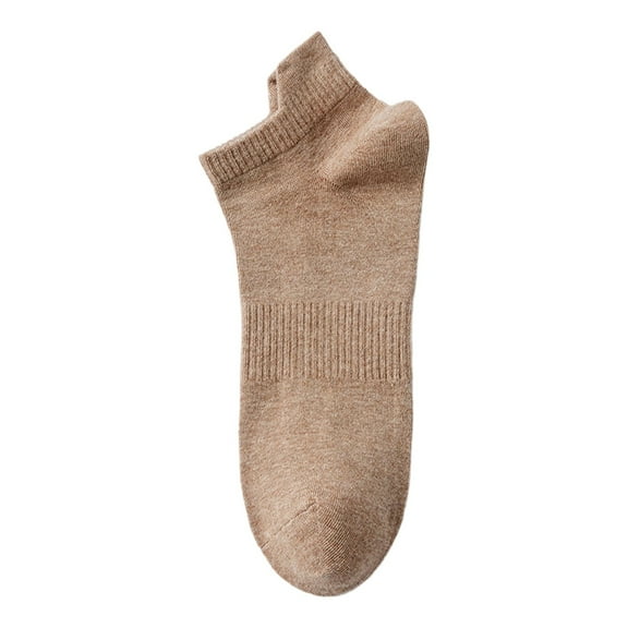 QUOTAY Breathable Low Cut Socks for Men and Women Soft Athletic Casual Socks Mens Socks with Odor Control for Daily Wear Lightweight Comfort Fit 01_Khaki，One Size