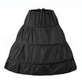 thumbnail image 1 of QUOTAY Childrens 3 Petticoat Underskirt for Formal Dress and Gowns Flower Girl Age 6-7 Years Flower Girl Dress 03_Black,One Size, 1 of 3