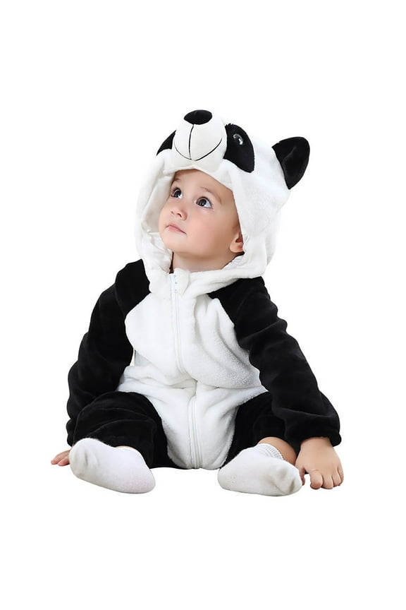 Childrens Baby Class a Flannel Crawl Suit Childrens Performance Suit Border Childrens Flanged Crawl Suit Kids Jumpsuit Black,12-18 Months