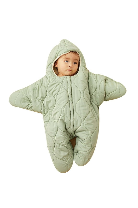 Cute Baby Boys Snowsuit Born Baby Girls Winter Coat Toddler Clothes for Girls Coat Light Green,76(76/78/39)