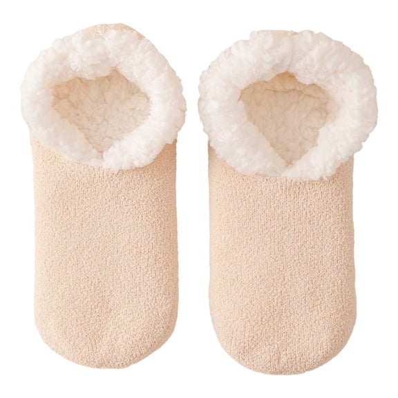 QUOTAY Fuzzy Socks for Women Fleece Lined Slipper Socks Thick Warm Indoor Footwear Cozy Floor Socks for Home Z04_Light Pink，One Size