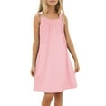 thumbnail image 1 of QUOTAY Girls Beach Swim Cover Up Summer Sleeveless Tank Dress for Age 4-14 Years Girls Dresses Pink,150, 1 of 3