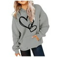 thumbnail image 1 of QUOTAY Girls Cute Cartoon Sweater Pullover Hoodie with Hood Casual Long Sleeve Top Soft Sweatshirt for Children and Teenagers Hoodies for Teens 03_Grey,11-12 Years, 1 of 3
