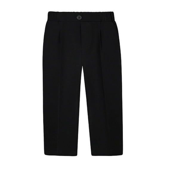 QUOTAY Girls Formal Dress Pants for Girls Classic Trousers for School Performance and Casual Wear Comfortable Everyday Long Pants 1-15 Years 01_Black,4-5 Years